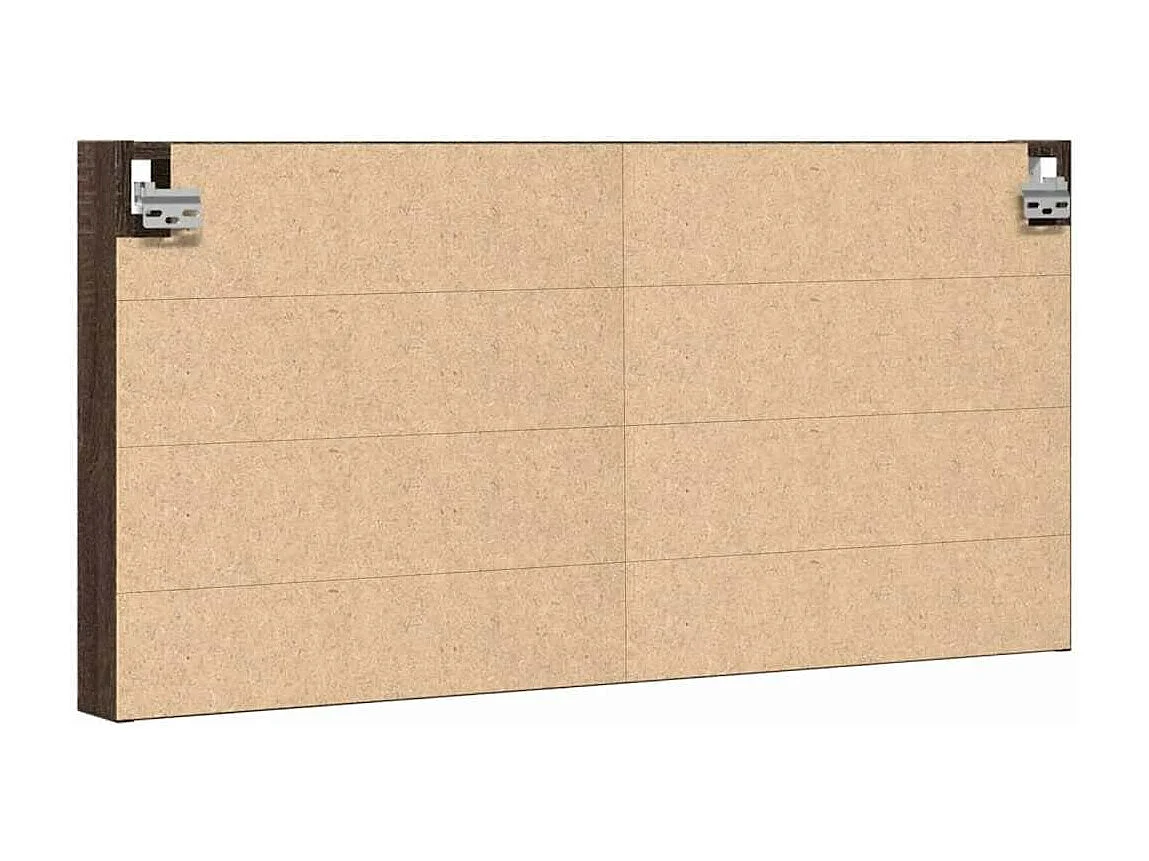 Vitrinekast 100x8,5x50 cm bewerkt hout bruin eikenkleurig