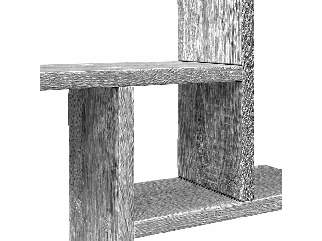 Étagères murales 2pcs sonoma gris 50x12x50 cm bois d'ingénierie