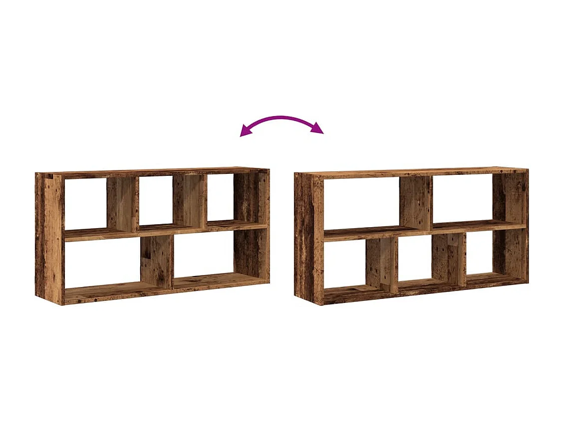 Wandregal Altholz-Optik 100x25x50 cm Holzwerkstoff