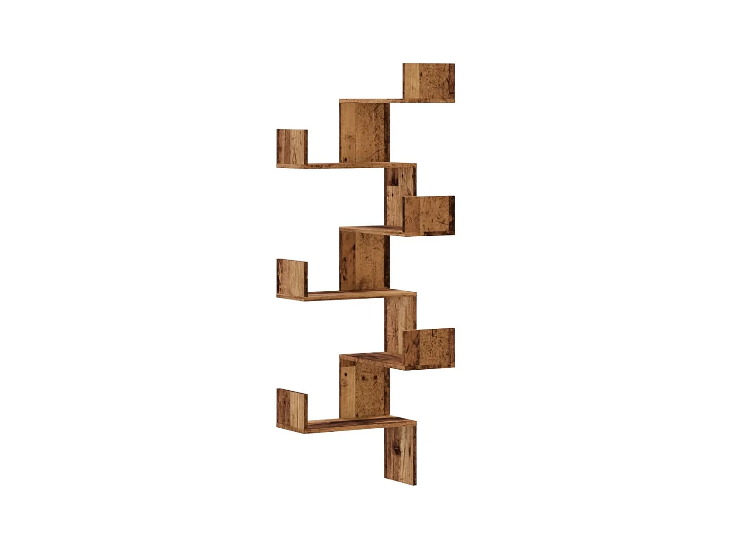 Estante de parede p/ canto derivados de madeira madeira velha