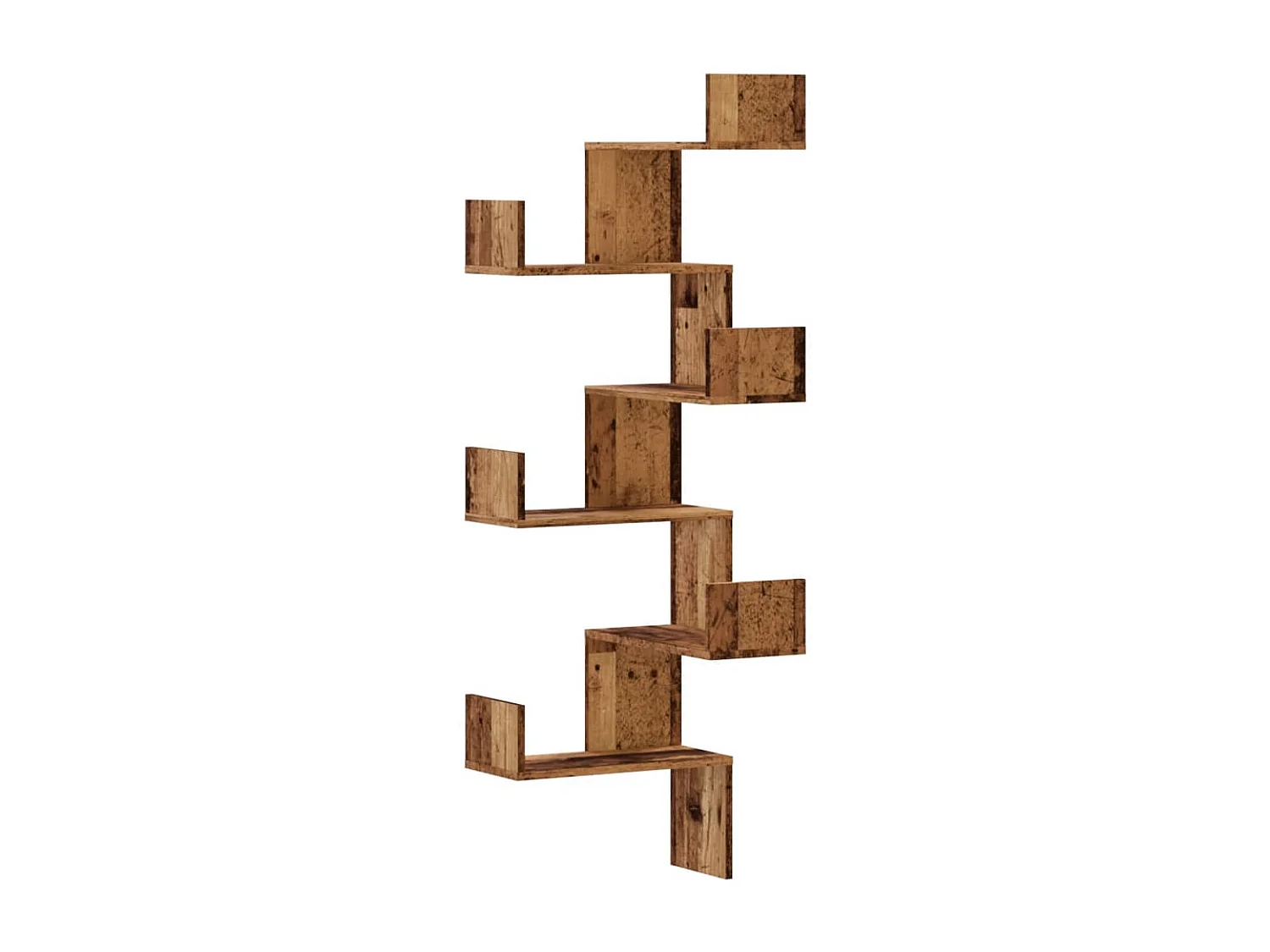 Scaffale Angolare Muro Legno Antico 45x45x147 cm Multistrato
