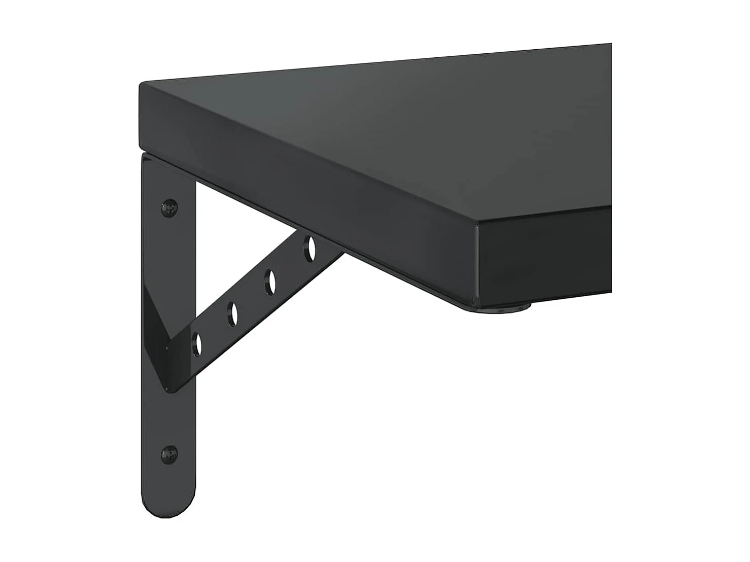 Mensole a Muro 2 pz 50x30 cm Nero in Acciaio Inossidabile