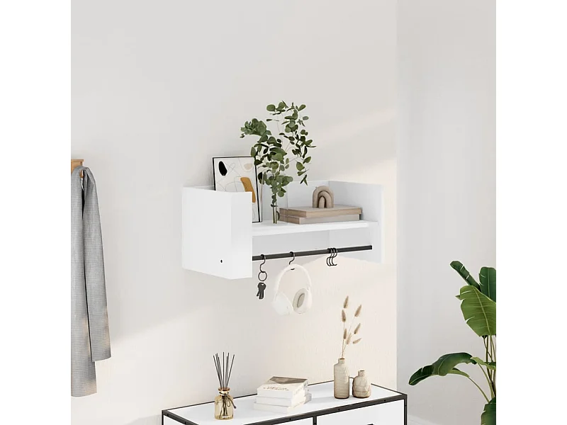 Étagère murale blanc 70,5x35x30,5 cm bois d'ingénierie