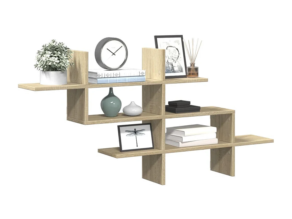 Étagère murale chêne sonoma 124,5x18x60,5 cm bois d'ingénierie