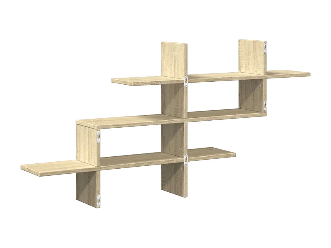 Étagère murale chêne sonoma 124,5x18x60,5 cm bois d'ingénierie