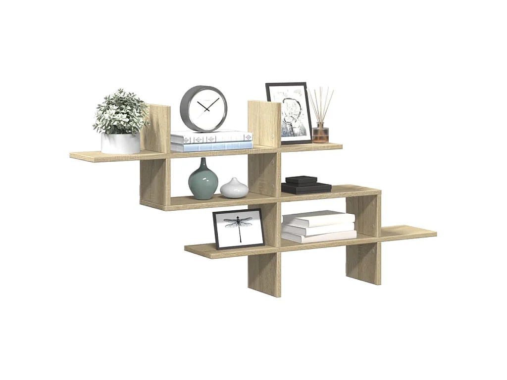 Wandregal Sonoma-Eiche 124,5x18x60,5 cm Holzwerkstoff