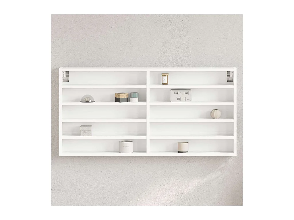 Armoire à vitrine blanc 100x8,5x50 cm bois d'ingénierie