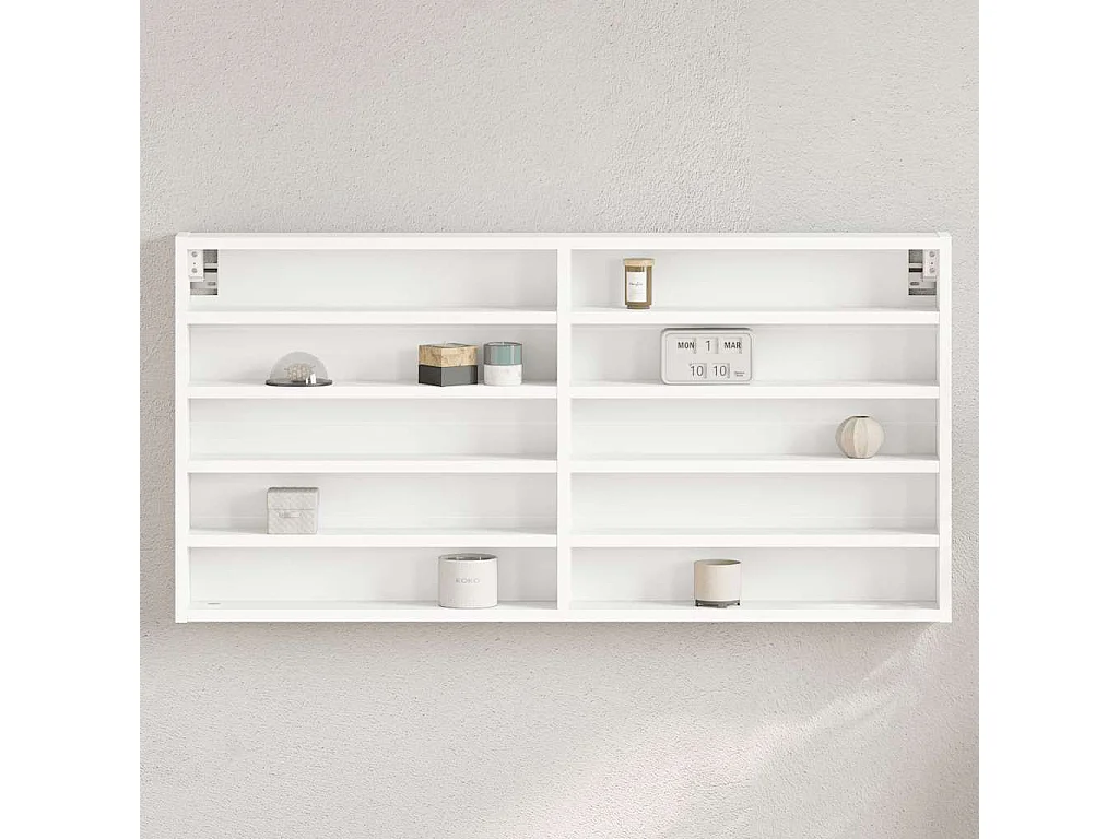 Armoire à vitrine blanc 100x8,5x50 cm bois d'ingénierie