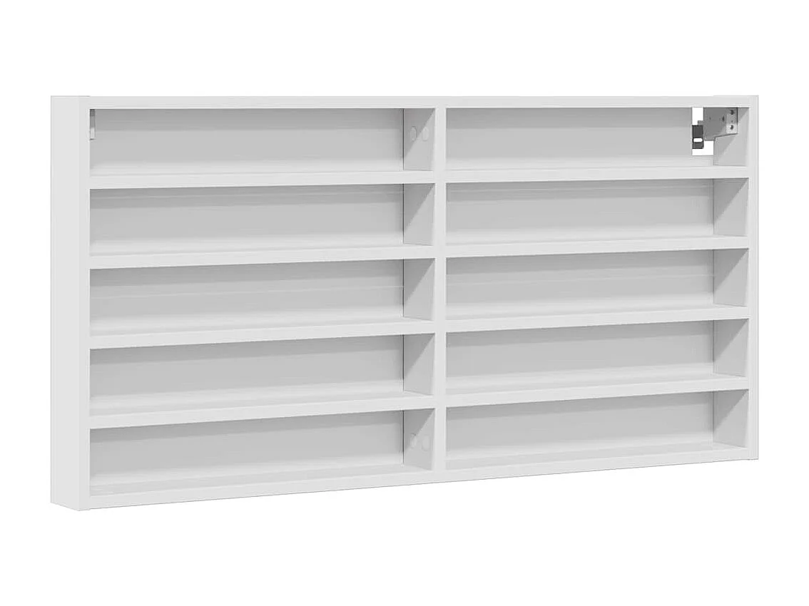Armoire à vitrine blanc 100x8,5x50 cm bois d'ingénierie