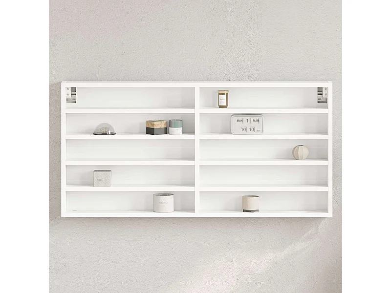 Armoire à vitrine blanc 100x8,5x50 cm bois d'ingénierie