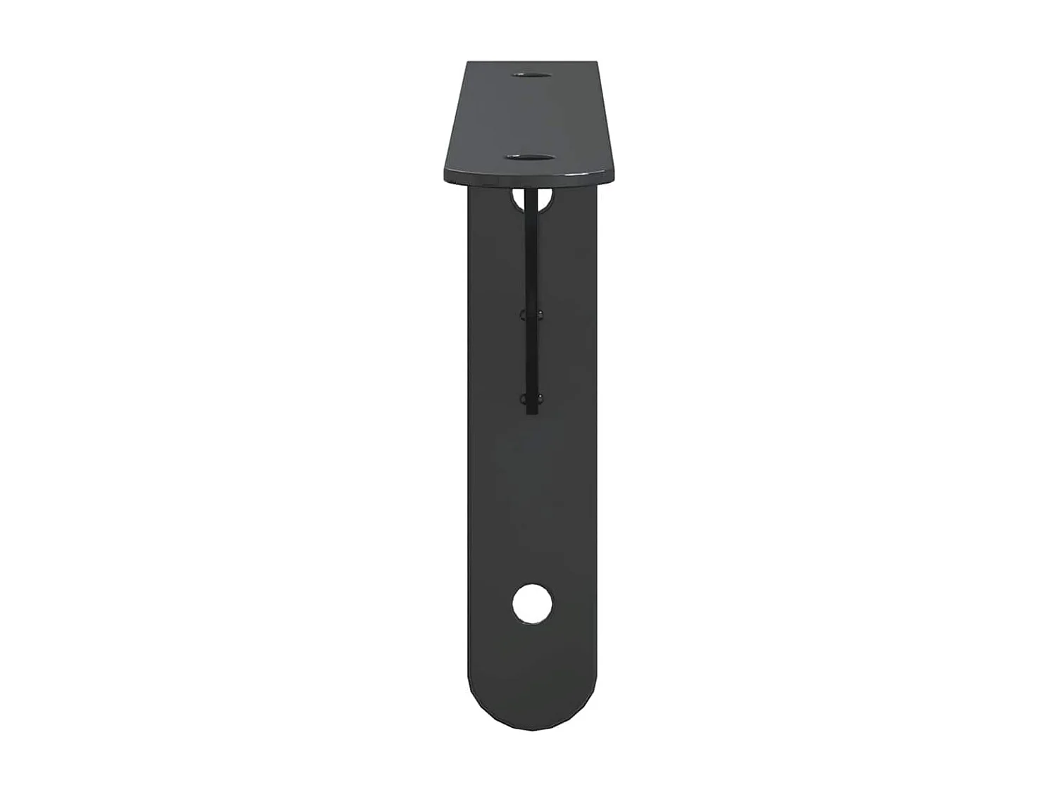 Supports d'étagères 4 pcs 20x2,5x14 cm noir acier inoxydable