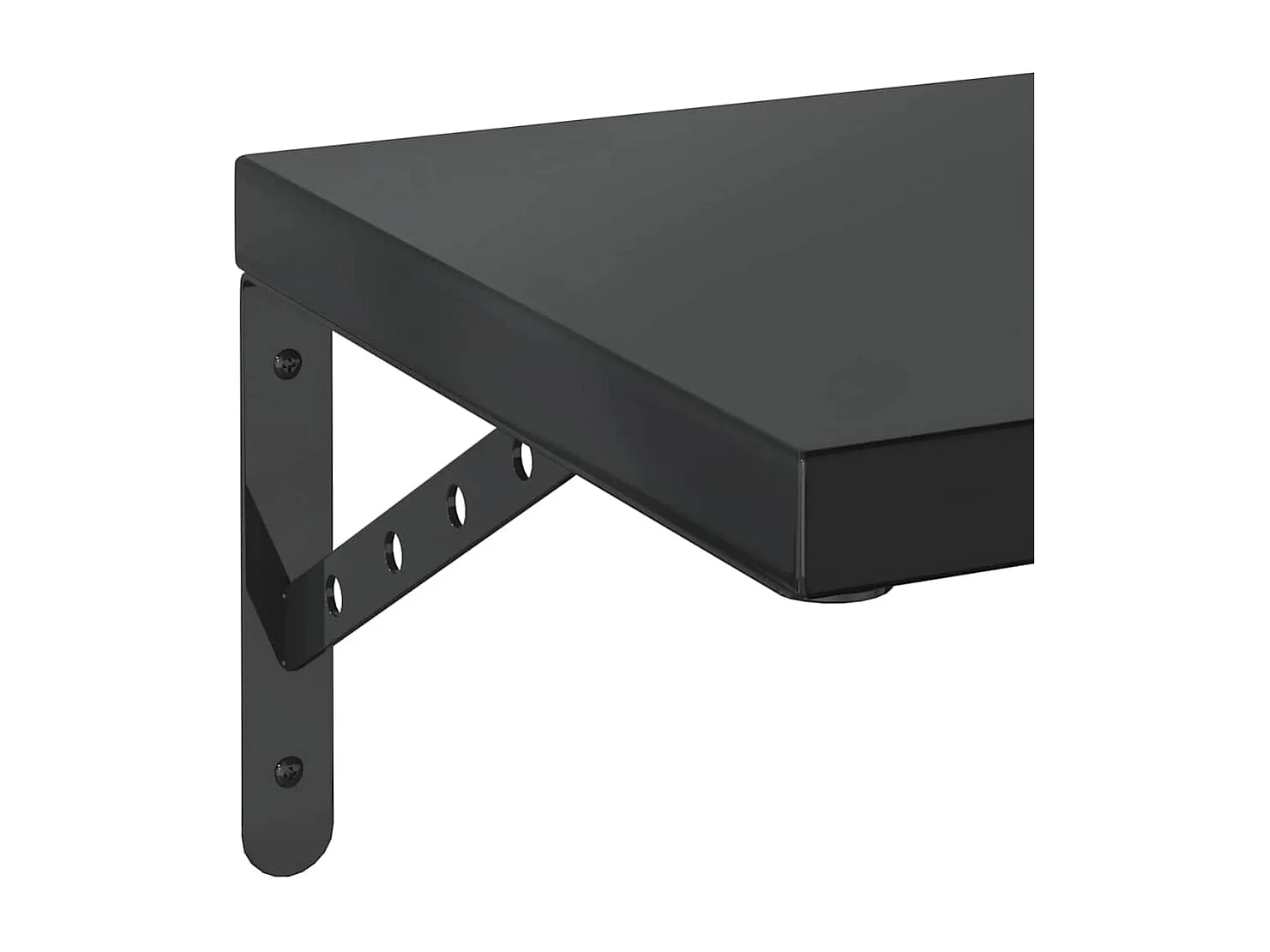 Mensole a Muro 2 pz 100x30 cm Nero in Acciaio Inossidabile