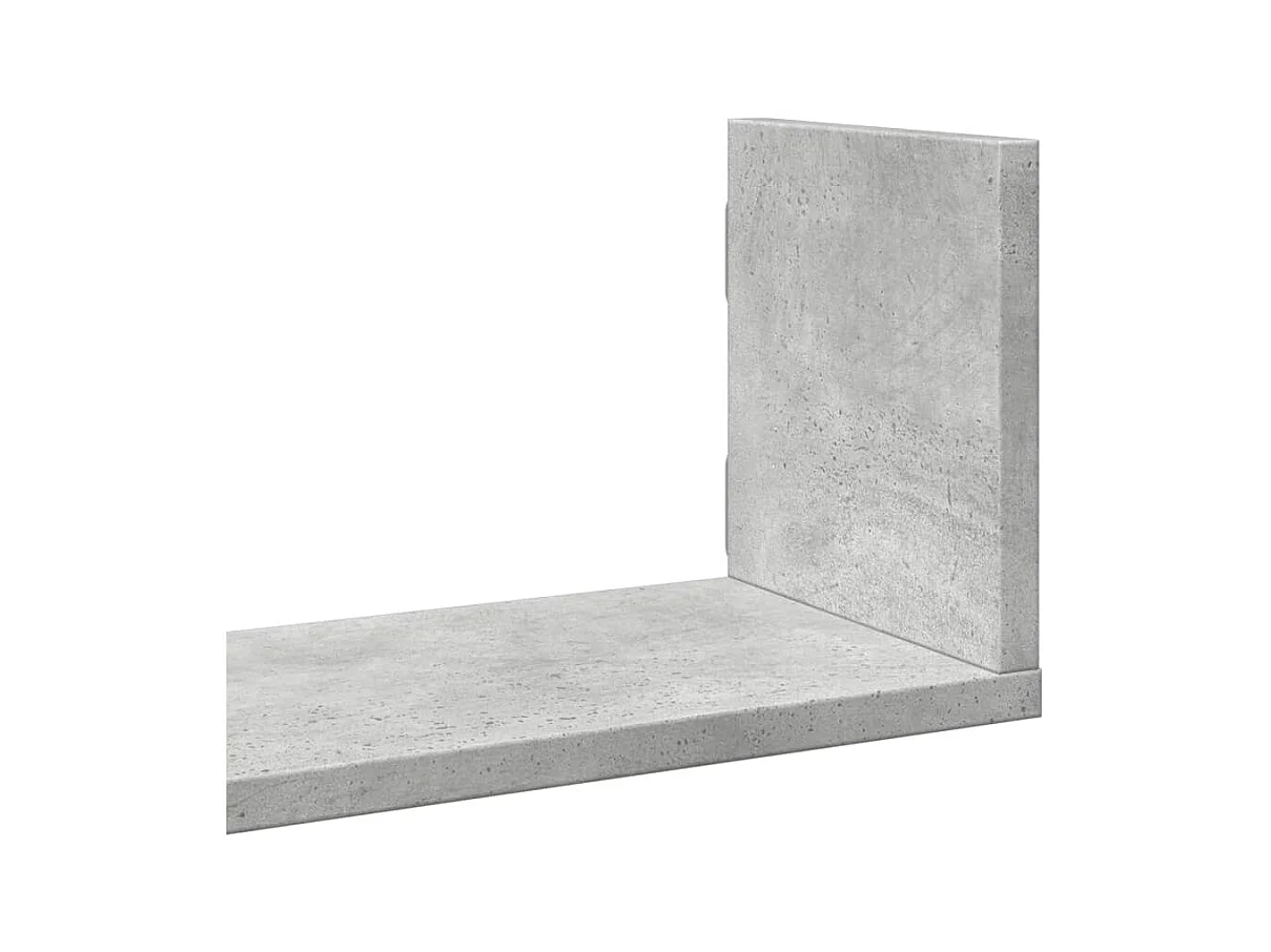 Wandregale 3 Stk. Betongrau 58x18x18 cm Holzwerkstoff