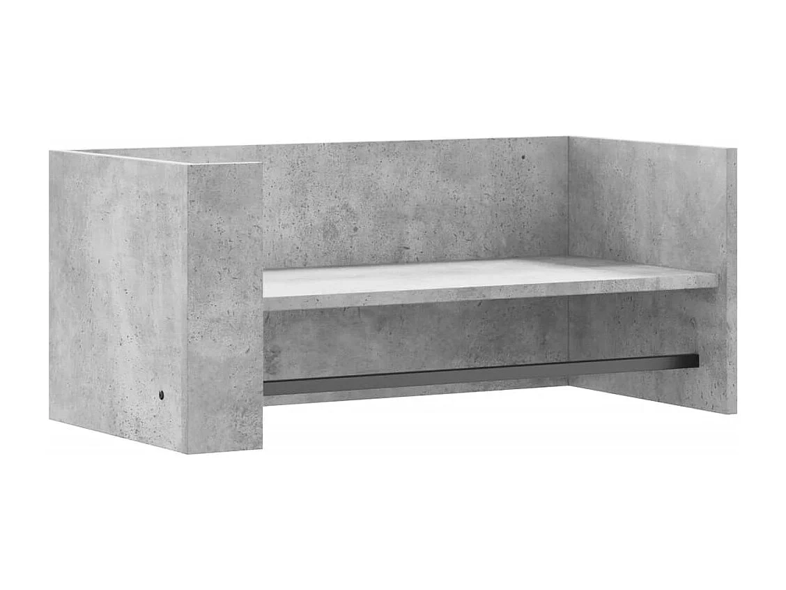Wandschap 70,5x35x30,5 cm bewerkt hout betongrijs