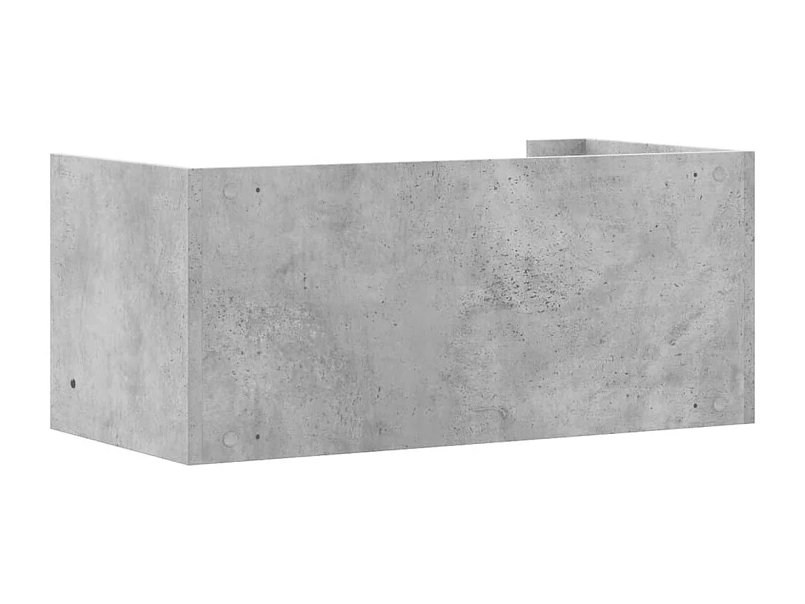 Wandschap 70,5x35x30,5 cm bewerkt hout betongrijs