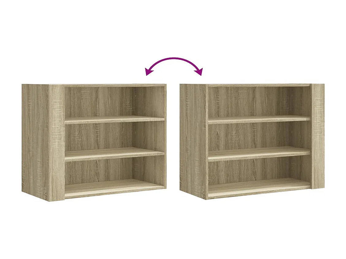 Armoire murale chêne sonoma 75x35x60 cm bois d'ingénierie