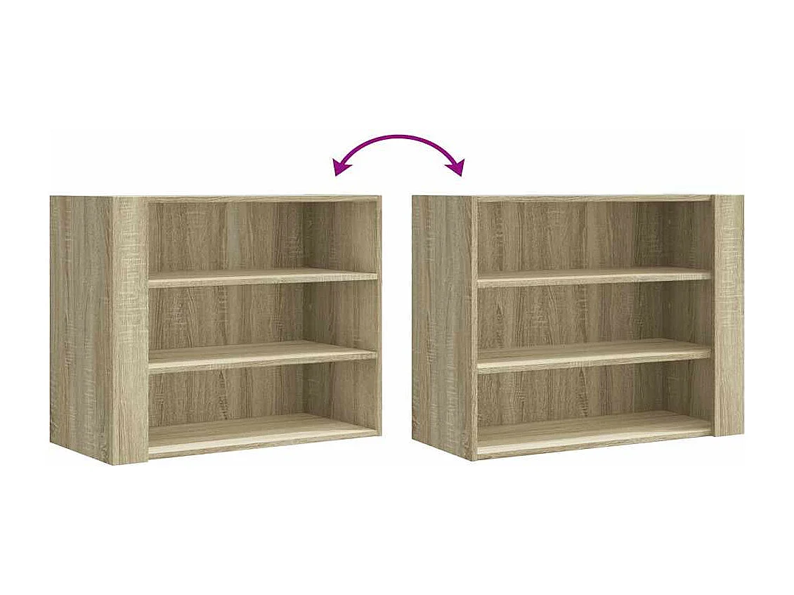 Armoire murale chêne sonoma 75x35x60 cm bois d'ingénierie