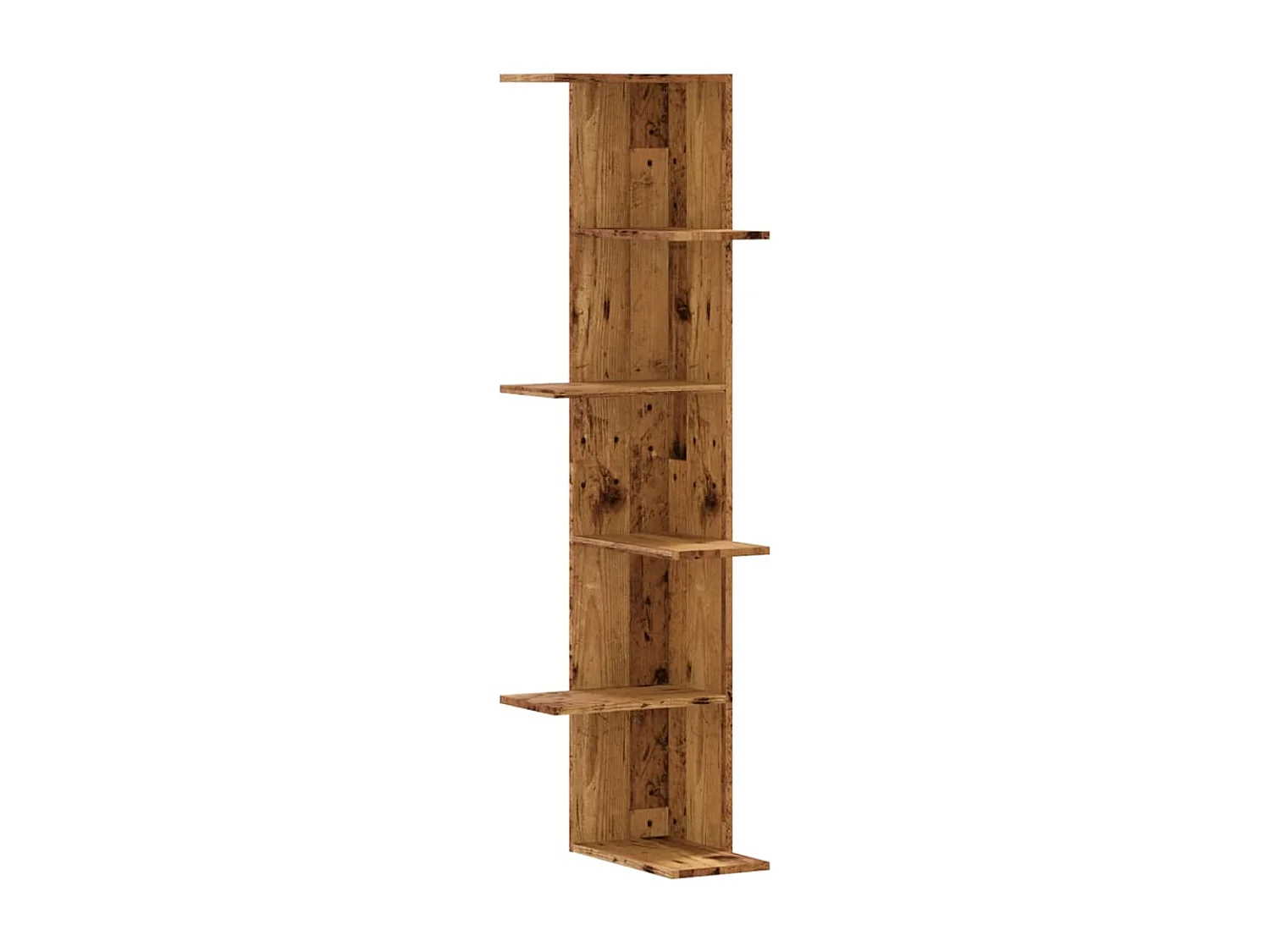 Wand-Eckregal Altholz-Optik 36,5x36,5x140 cm Holzwerkstoff
