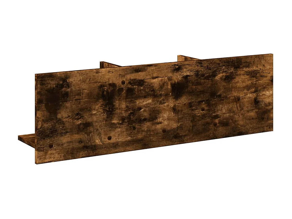 Wandkast 100x16,5x30 cm bewerkt hout gerookt eikenkleurig