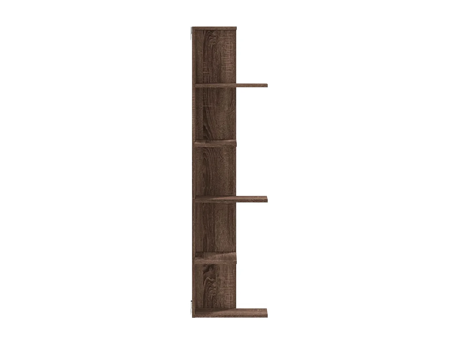 Hoekwandschap 36,5x36,5x140 cm bewerkt hout bruin eikenkleurig