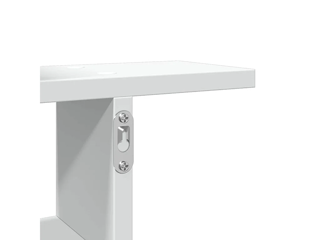 Prateleiras de parede 2 pcs 50x12x50cm derivados madeira branco