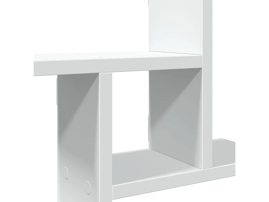 Étagères murales 2 pcs blanc 50x12x50 cm bois d'ingénierie
