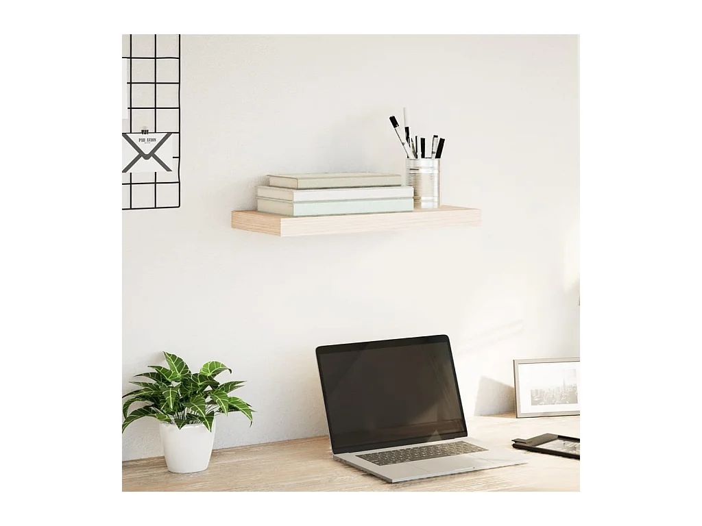 Estante flotante madera de ingeniería 50x23,5x4 cm