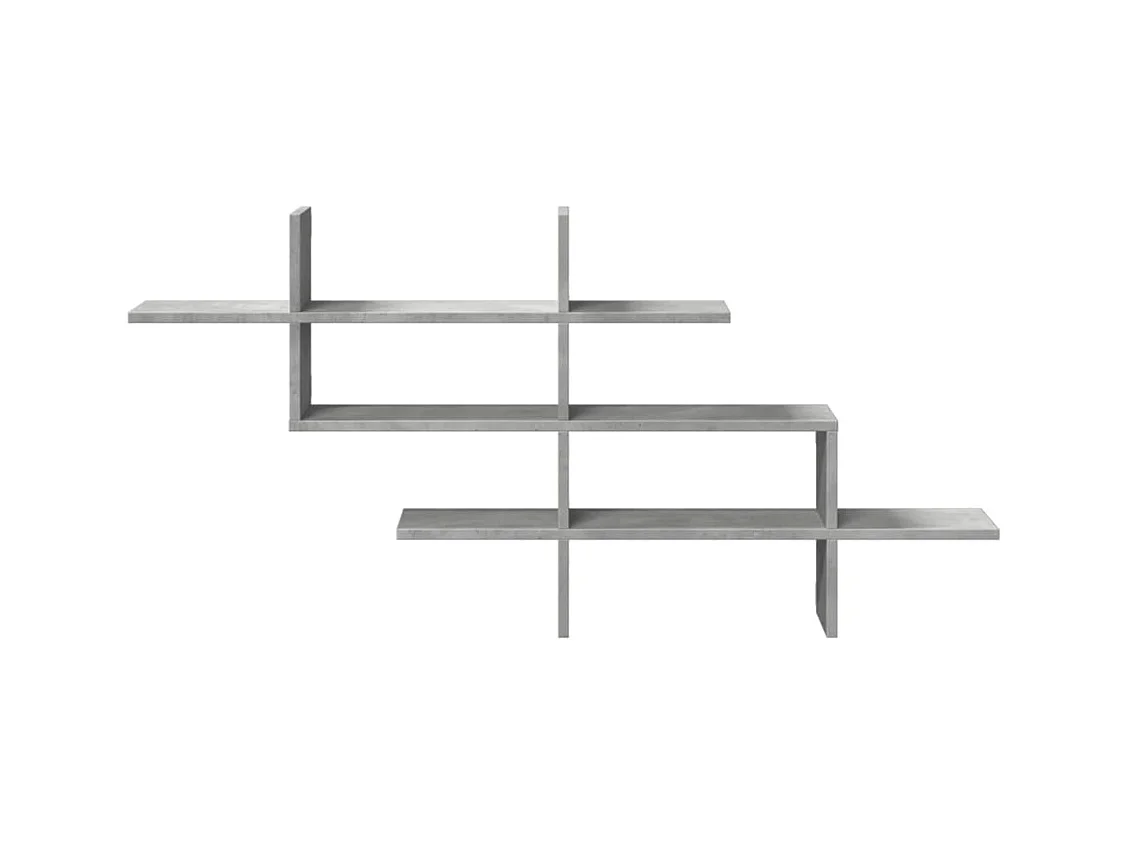 Wandregal Betongrau 124,5x18x60,5 cm Holzwerkstoff