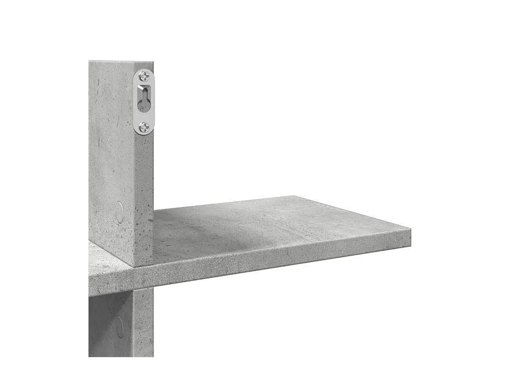 Wandregal Betongrau 124,5x18x60,5 cm Holzwerkstoff