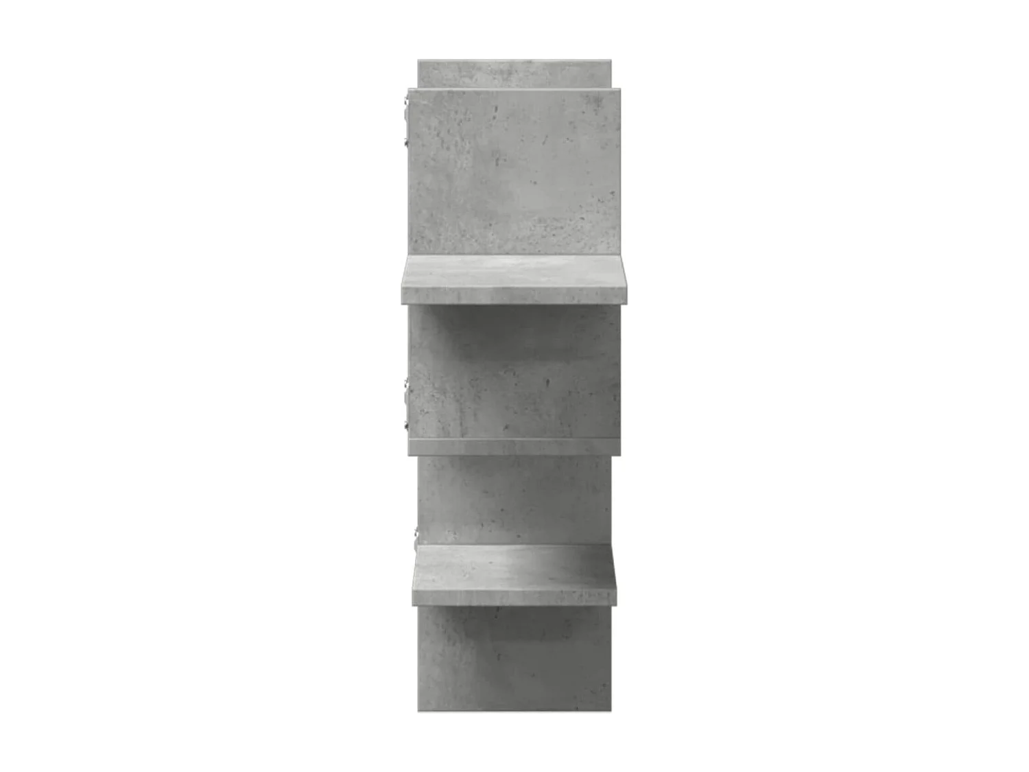 Wandschap 124,5x18x60,5 cm bewerkt hout betongrijs