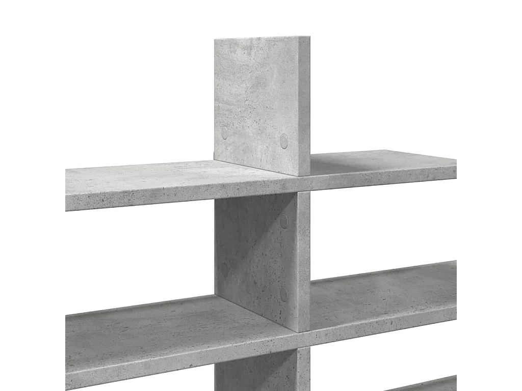 Wandschap 124,5x18x60,5 cm bewerkt hout betongrijs