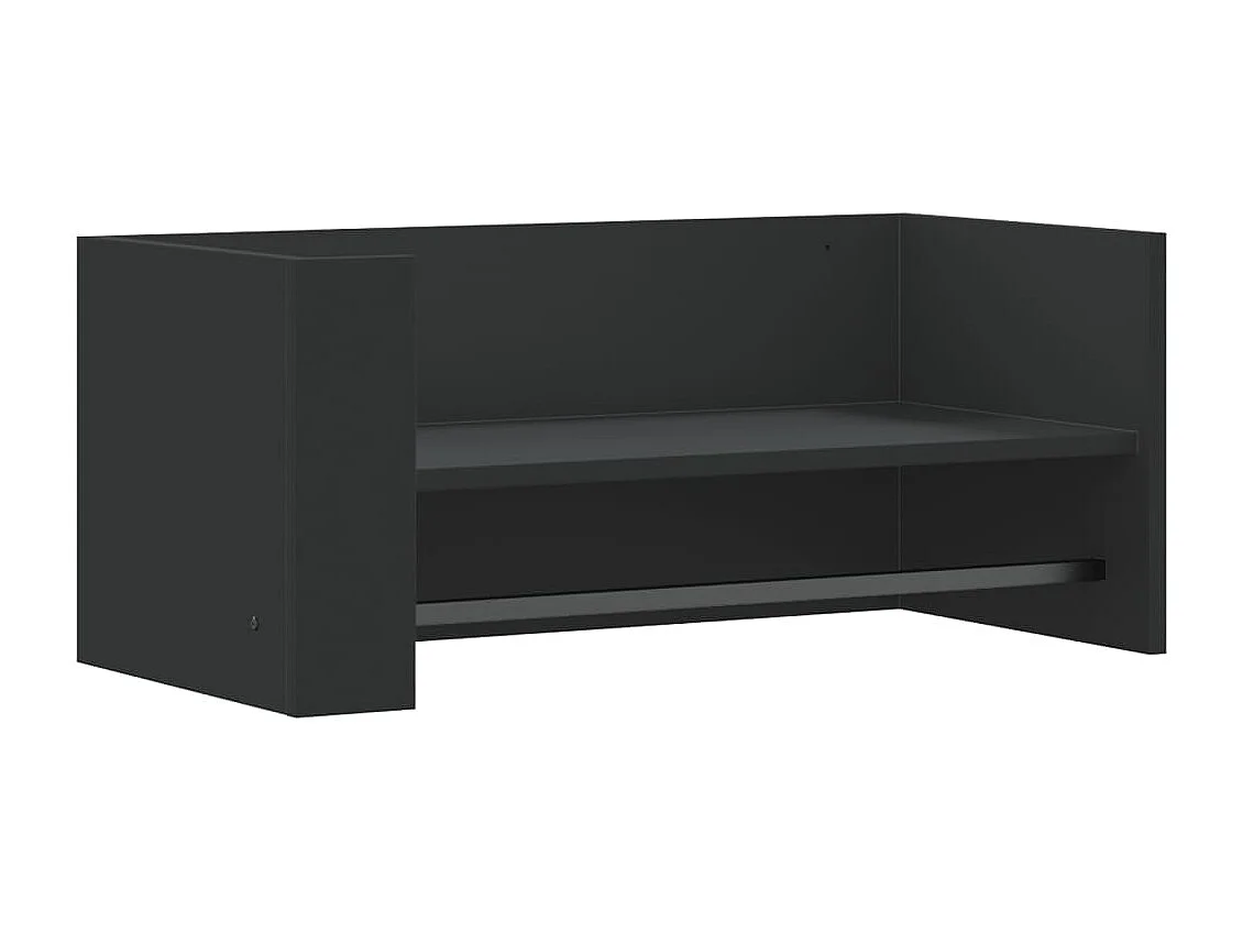 Scaffale a Parete Nero 70,5x35x30,5 cm in Legno Multistrato