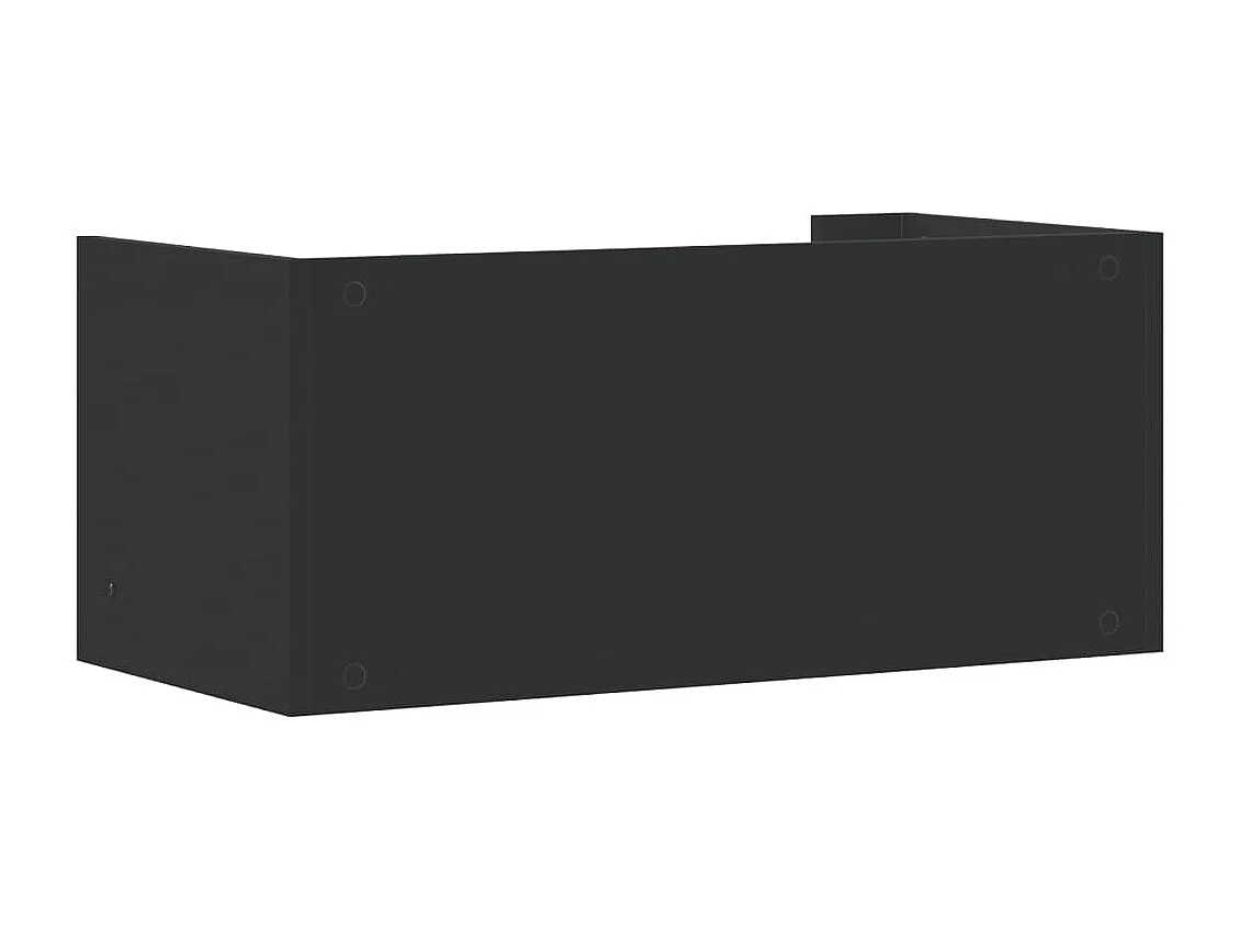 Scaffale a Parete Nero 70,5x35x30,5 cm in Legno Multistrato