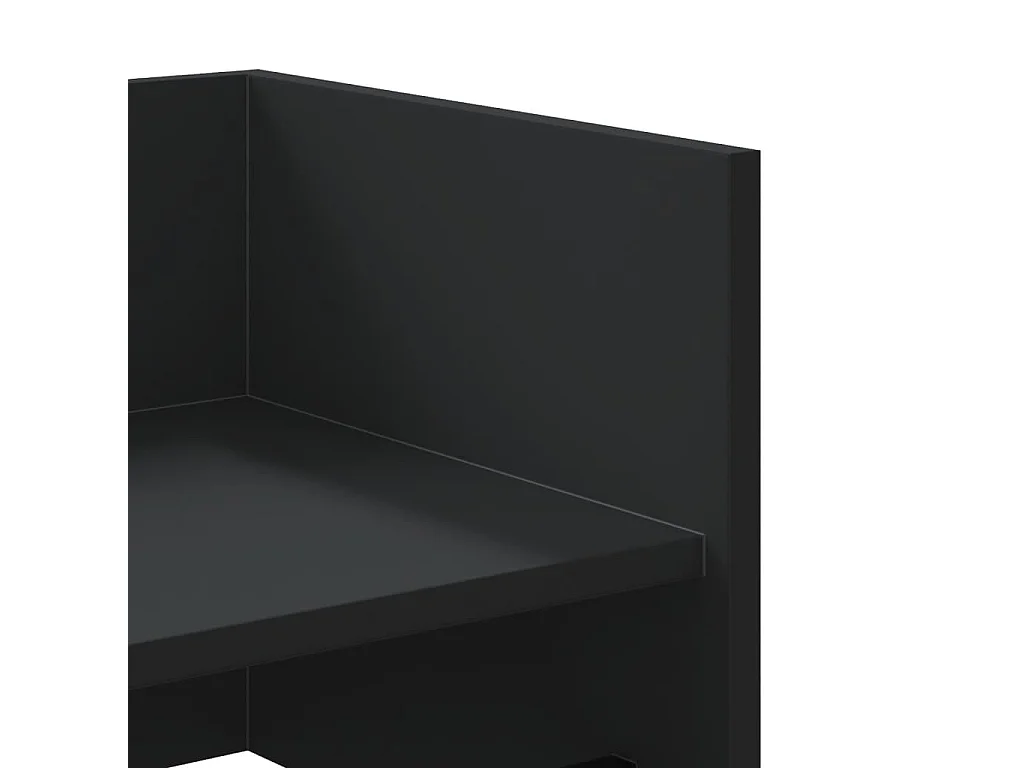 Scaffale a Parete Nero 70,5x35x30,5 cm in Legno Multistrato