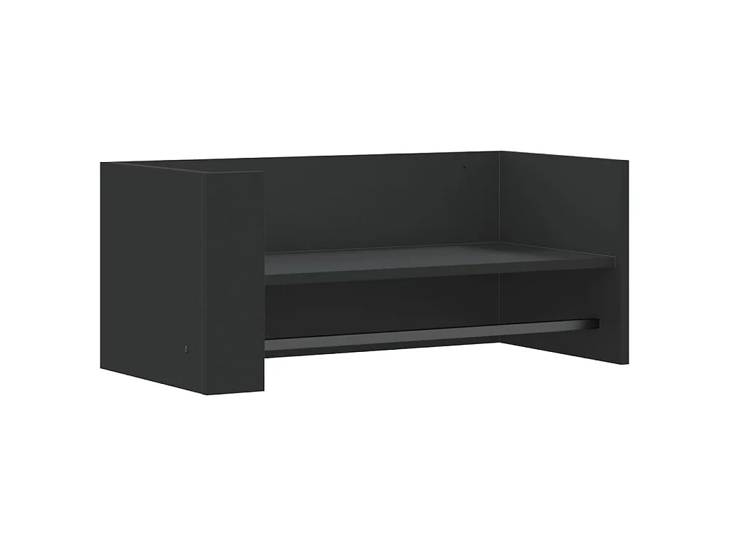 Étagère murale noir 70,5x35x30,5 cm bois d'ingénierie