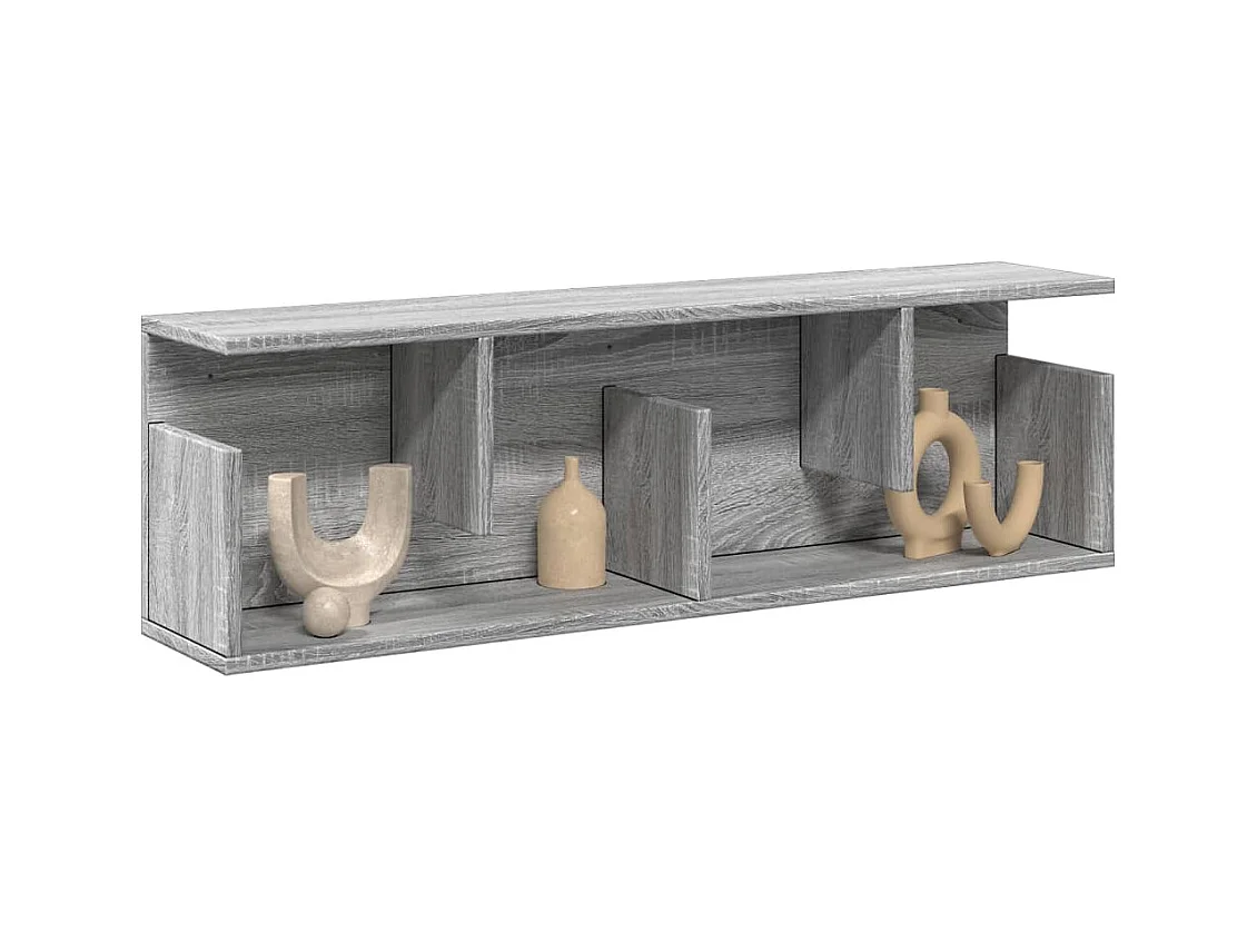 Wandschrank 100x20x30 cm Grau Sonoma Holzwerkstoff