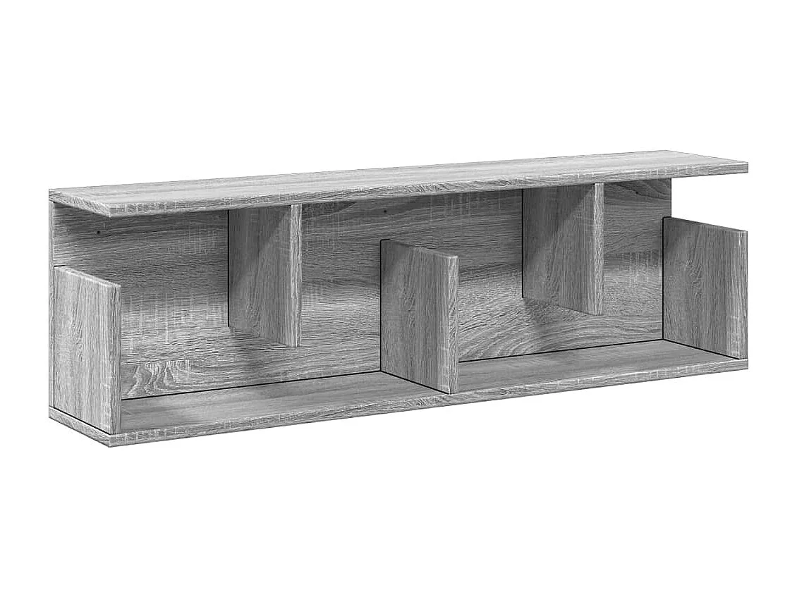 Wandkast 100x20x30 cm bewerkt hout grijs sonoma eikenkleurig