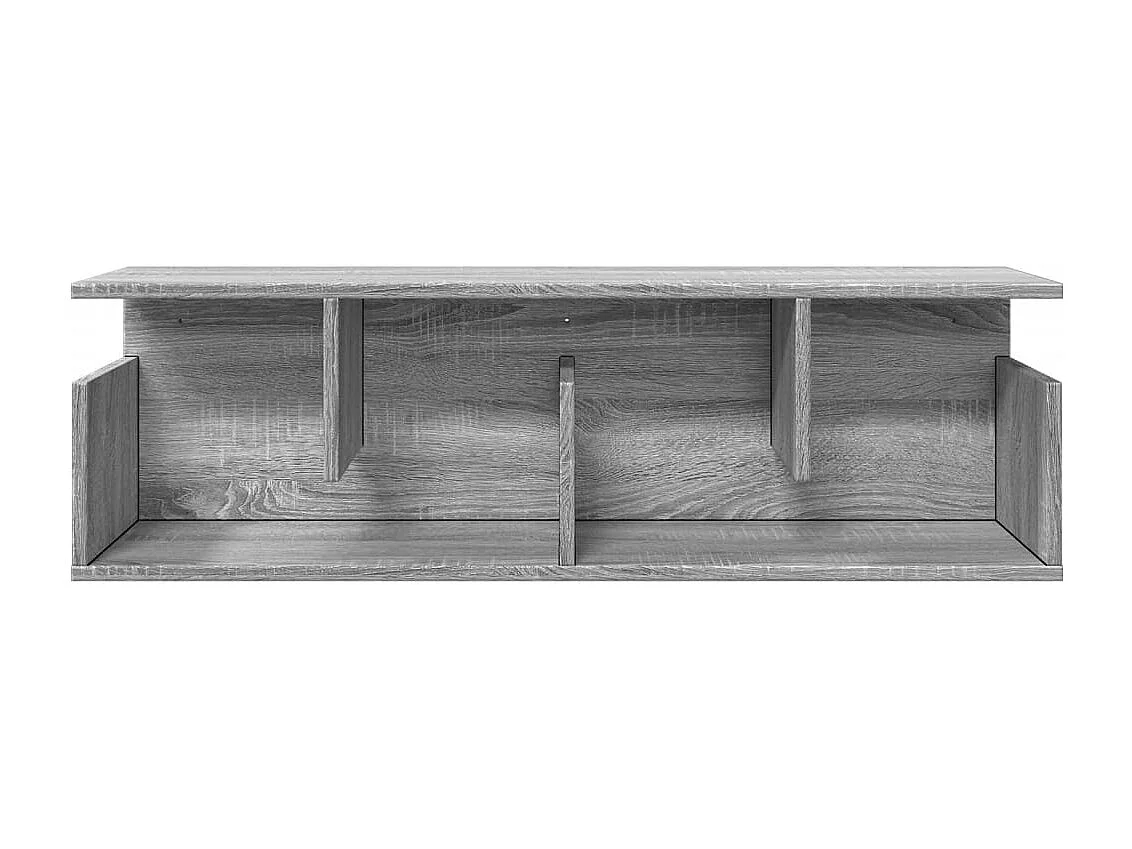 Wandkast 100x20x30 cm bewerkt hout grijs sonoma eikenkleurig