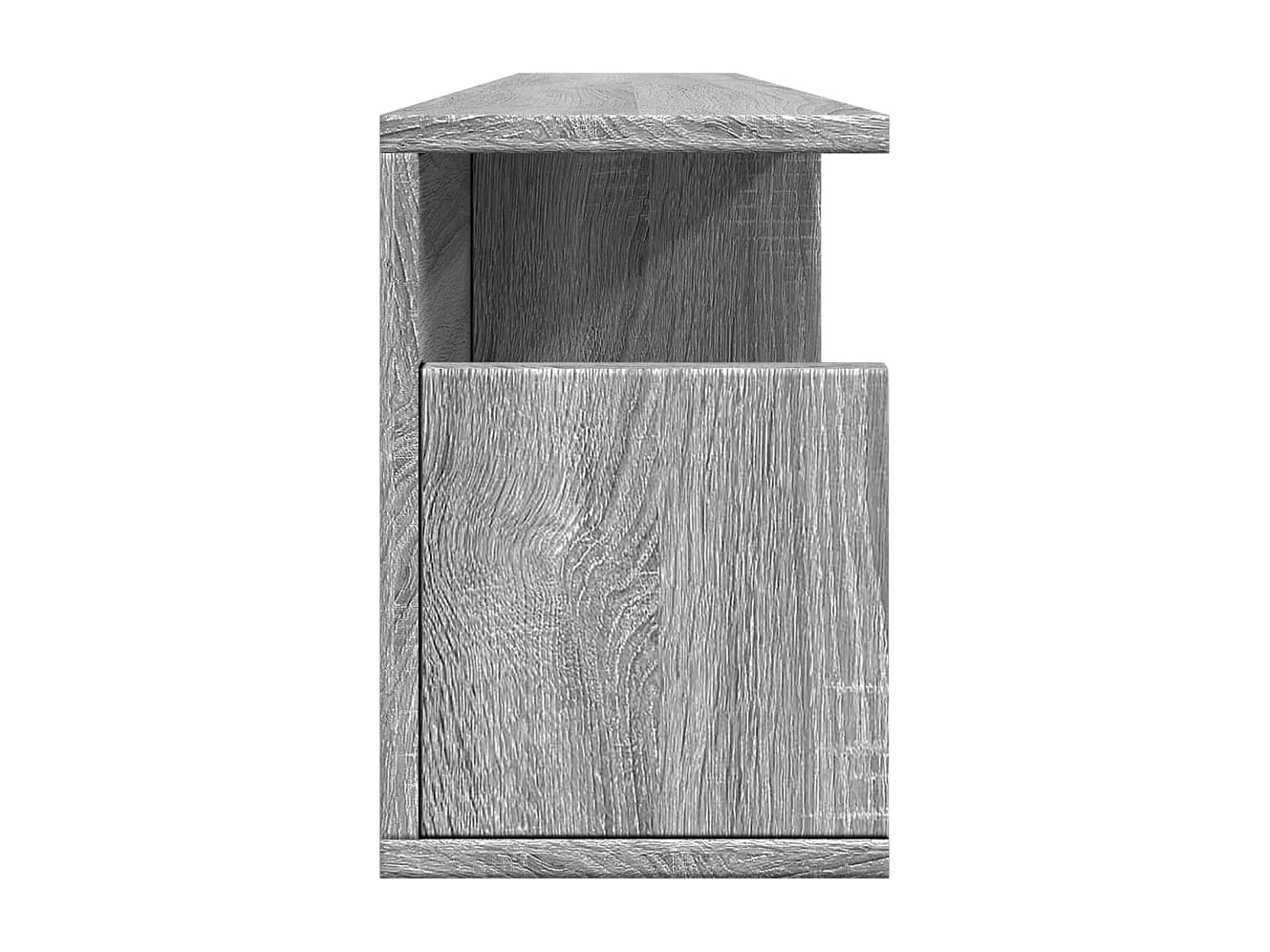 Wandkast 100x20x30 cm bewerkt hout grijs sonoma eikenkleurig