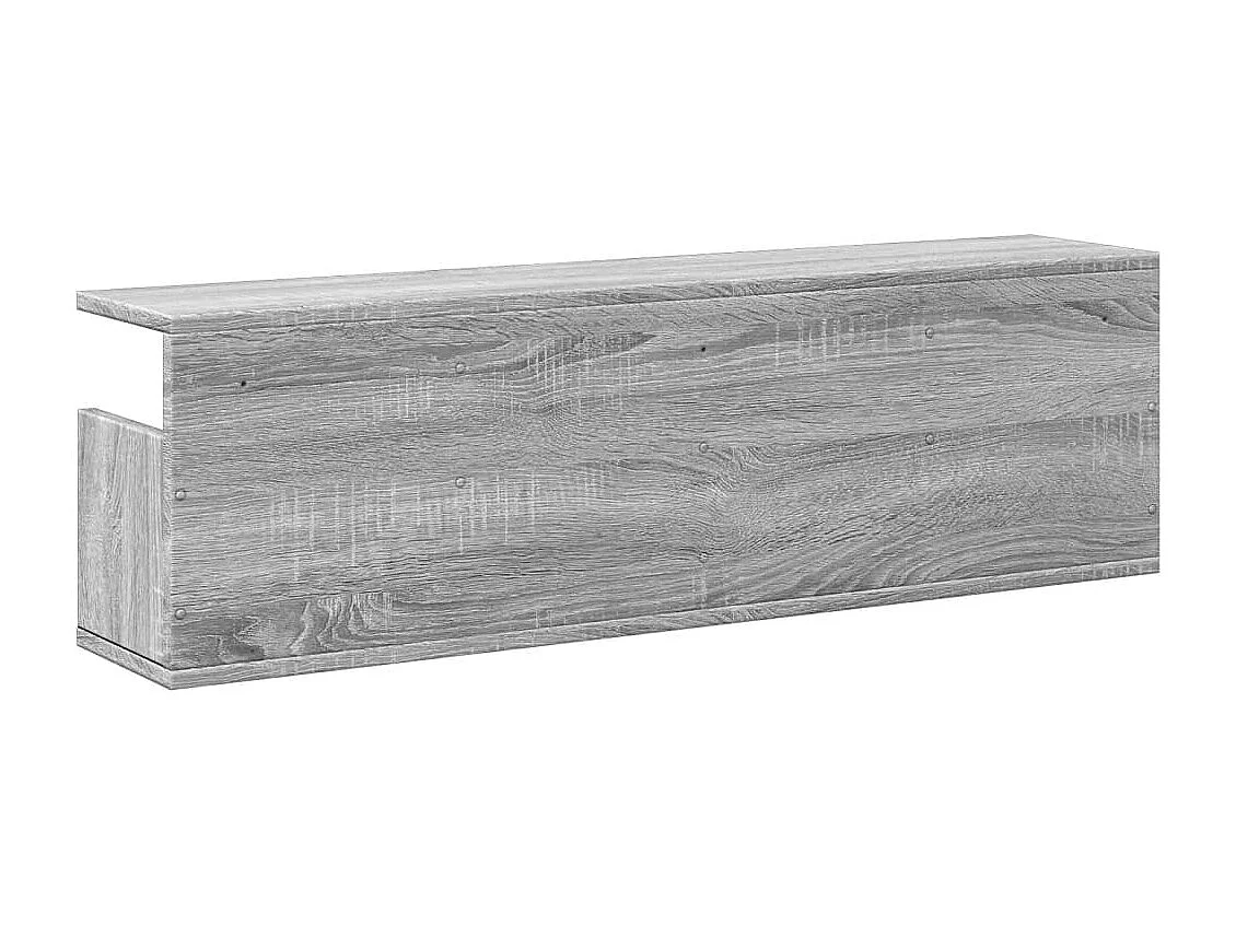 Wandkast 100x20x30 cm bewerkt hout grijs sonoma eikenkleurig