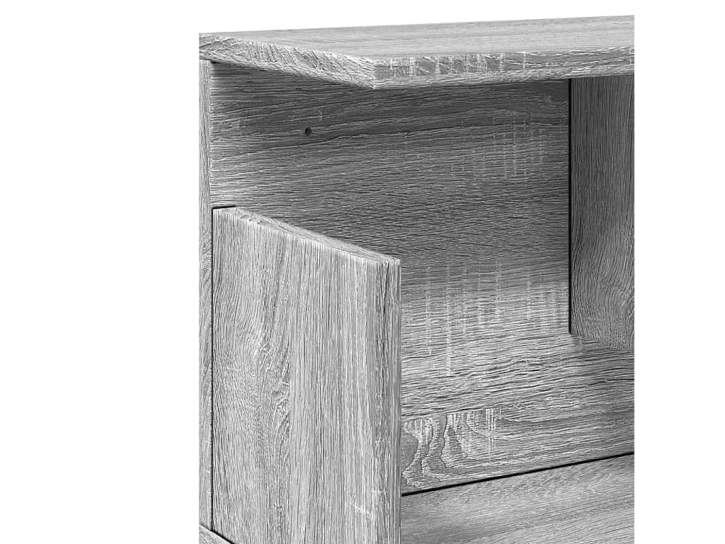 Wandkast 100x20x30 cm bewerkt hout grijs sonoma eikenkleurig