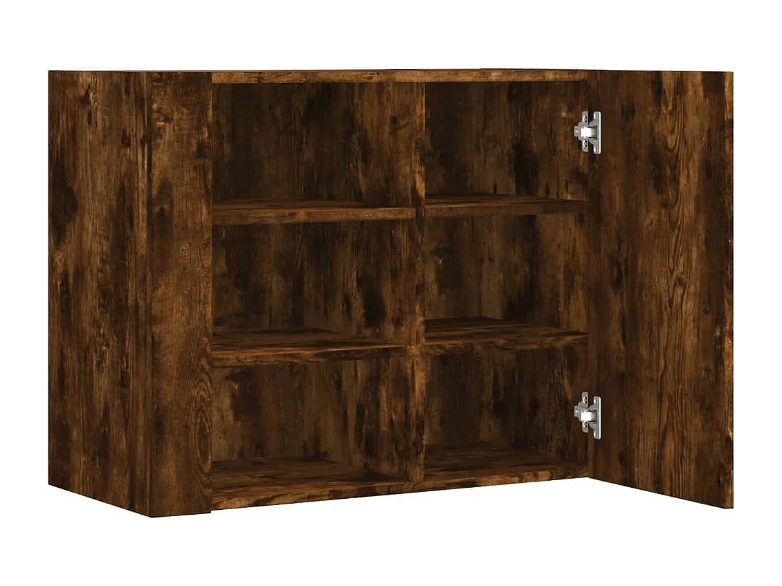 Armoire murale chêne fumé 75x35x60 cm bois d'ingénierie