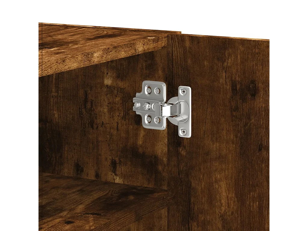 Armoire murale chêne fumé 75x35x60 cm bois d'ingénierie