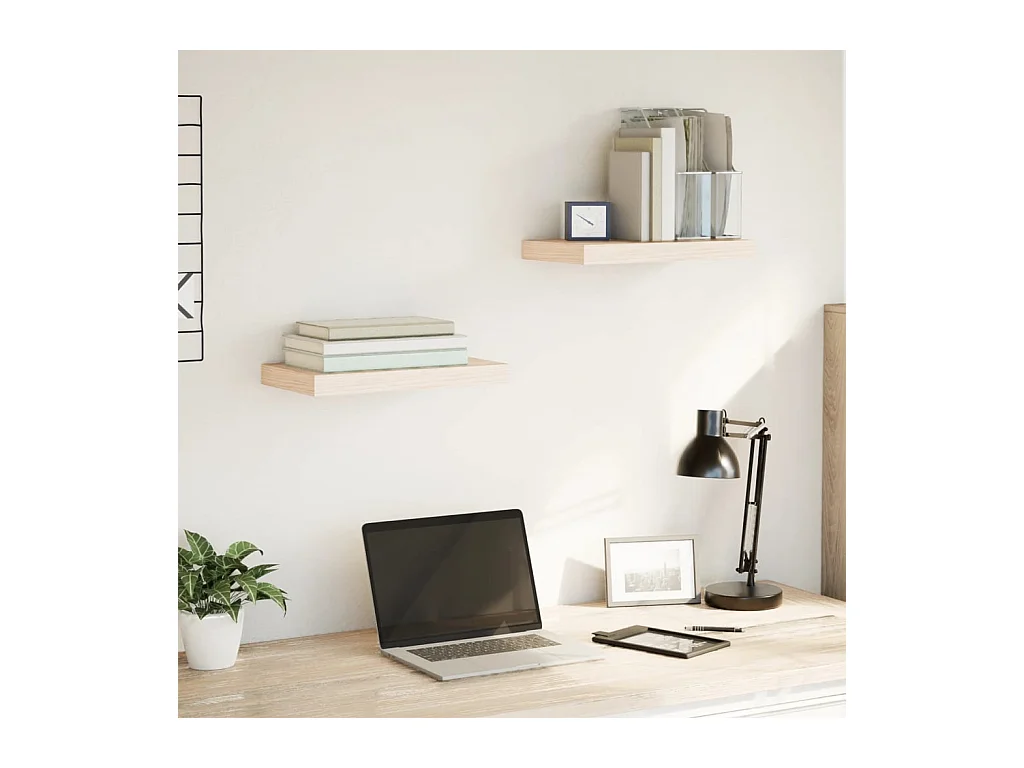 Étagères flottantes 2 pcs 40x23,5x4 cm bois d'ingénierie