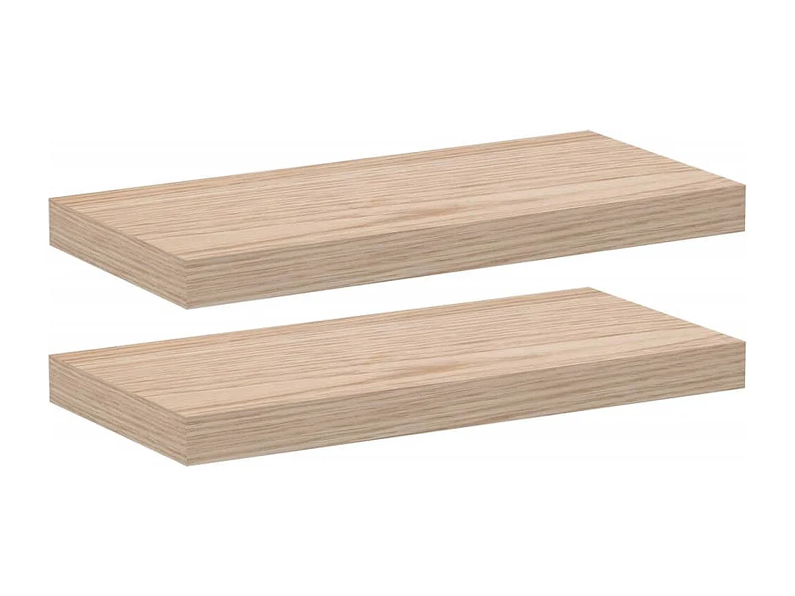 Étagères flottantes 2 pcs 50x23,5x4 cm bois d'ingénierie