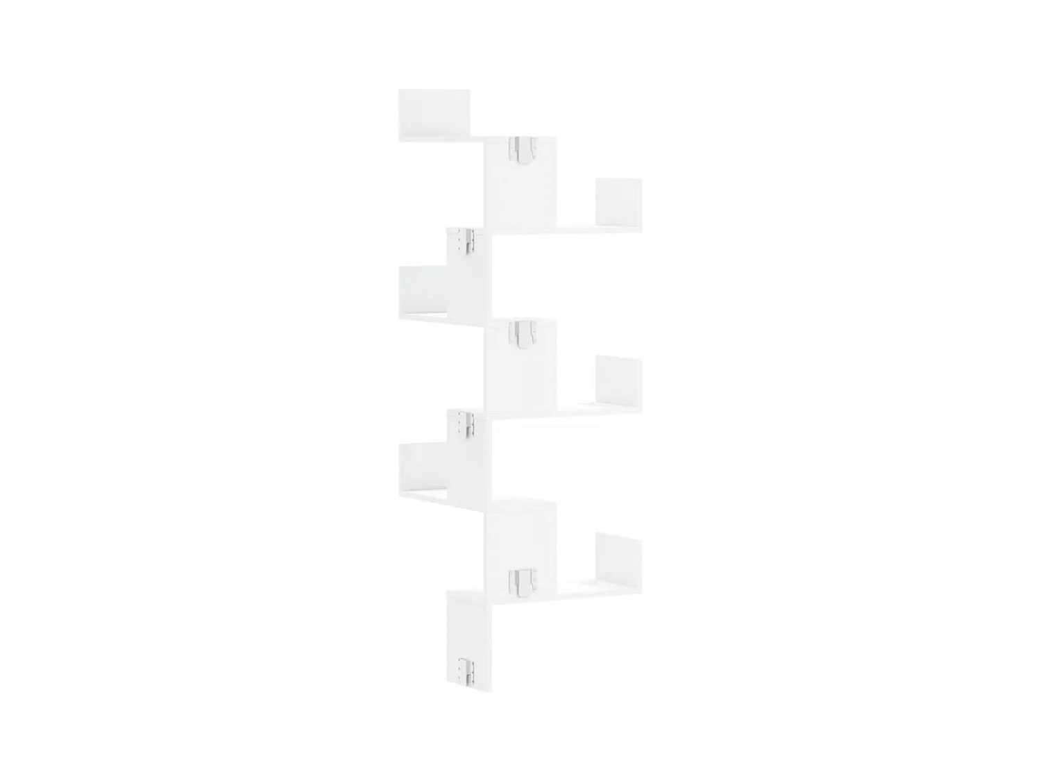 Scaffale Angolare Muro Bianco 45x45x147 cm Legno Multistrato