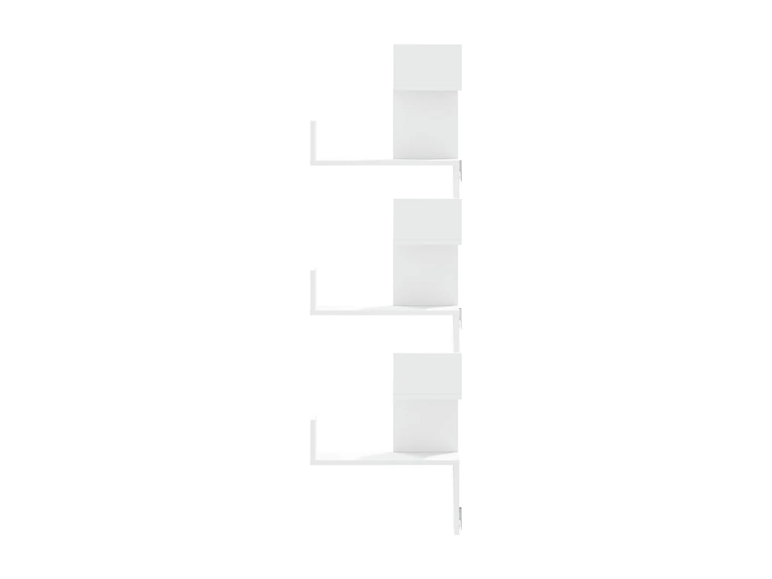 Étagère d'angle murale blanc 45x45x147 cm bois d'ingénierie