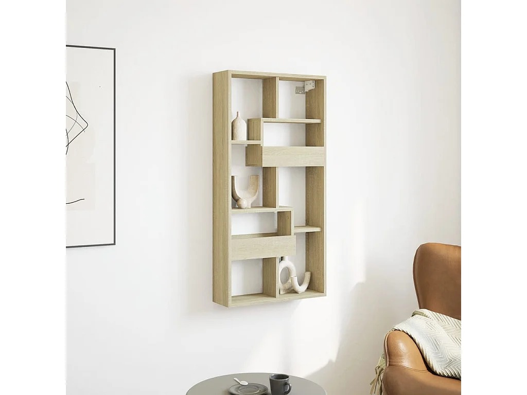 Armário parede 50x15x100 cm derivados madeira carvalho sonoma