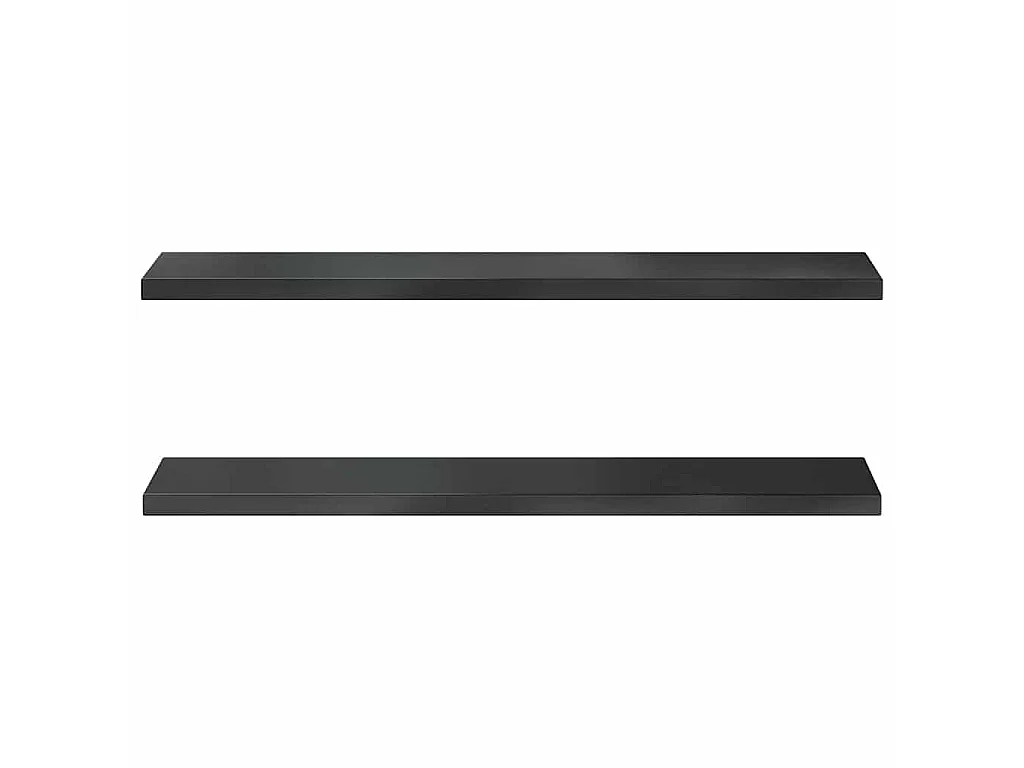 Mensole a Muro 2 pz 100x23,5 cm Nero in Acciaio Inossidabile