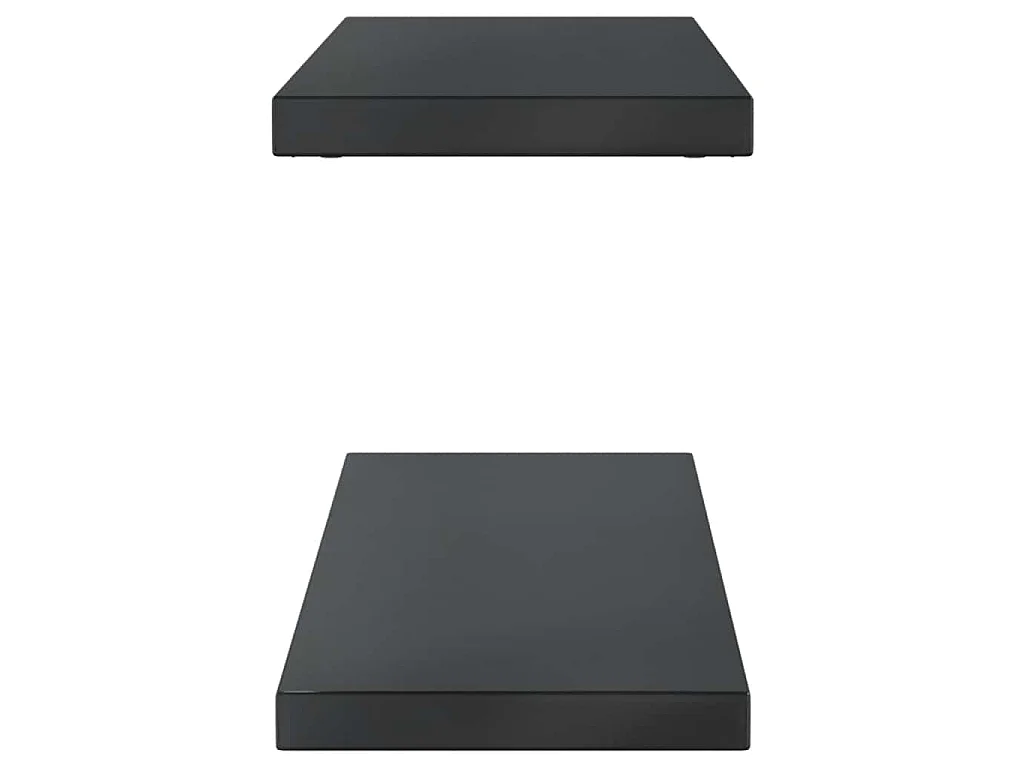Mensole a Muro 2 pz 100x23,5 cm Nero in Acciaio Inossidabile